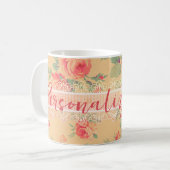 Shabby Chic gepersonaliseerd Koffiemok (Voorkant links)