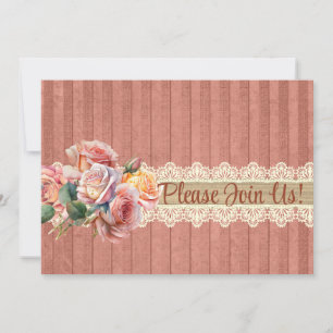 Shabby Chic gepersonaliseerde douche Kaart