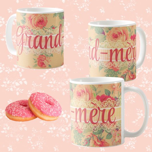 Shabby Chic Gepersonaliseerde Grand-Mère Mok