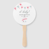 Shabby-Chic Girl Baby shower Tea Party Handwaaier (Voorkant)