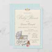  Shabby Chic Girls Baby Shower Uitnodigingen (Voorkant / Achterkant)