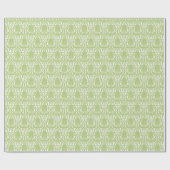 Shabby Chic Green Damask Cadeaupapier (Vlak)