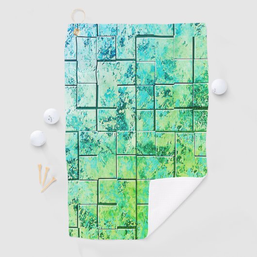 Shabby Chic Green Golfhanddoek (Insitu)