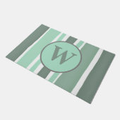 Shabby Chic Green Stripe Deurmat (Schuin)
