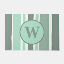 Shabby Chic Green Stripe