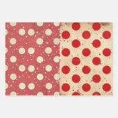 Shabby Chic Half Mix Rood Bloemen Hart Vlek Inpakpapier Vel (Voorkant 3)