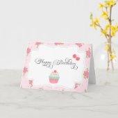Shabby Chic Happy Birthday Kaart (Gele Bloem)