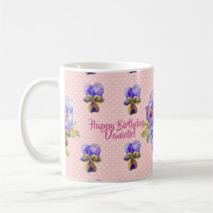 Shabby Chic Happy Birthday love floral Dot Mok
