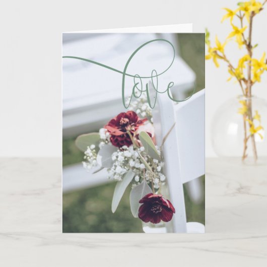 Shabby Chic "Happy Ever After" Kaart (Gele Bloem)