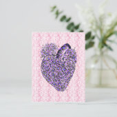 Shabby Chic Heart Briefkaart (Staand voorkant)
