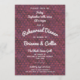 Shabby Chic Hearts repetitie Dinner Invitation Kaart