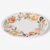 Shabby Chic Herfst Bloemenpapier Borden Papieren Bordje (Gekanteld)