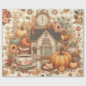 Shabby Chic Herfst Terracotta Gingham Buffalo Plai Cadeaupapier (Vlak)