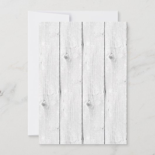 Shabby Chic Herten Geboorte Aankondiging Foto (Achterkant)