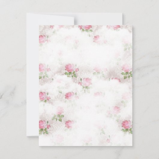 Shabby Chic Hete Luchtballon Baby shower Uitnodigi Kaart (Achterkant)