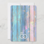 Shabby Chic Hout en Kant bruiloft uitnodiging (Achterkant)
