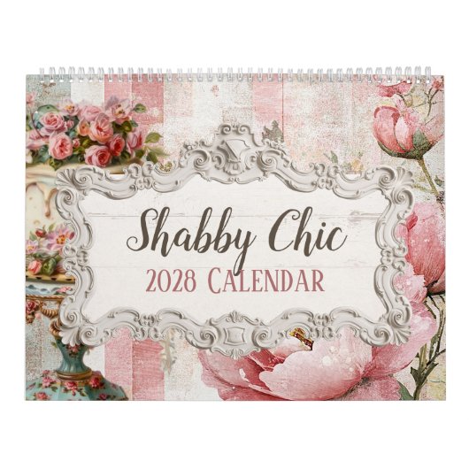 Shabby Chic  huisje Kalender (Hoes)