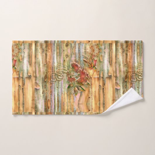 Shabby Chic Hummingbird Flight Bad Handdoek (Handdoek)