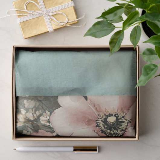 Shabby Chic Hummingbird & Floral Boeket Tissuepapier (Geschenk)