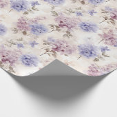 Shabby Chic Hydrangea Floral Delight Cadeaupapier (Hoek)