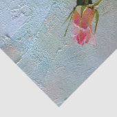 Shabby Chic Impasto Roze Roos Tissuepapier (Detail)