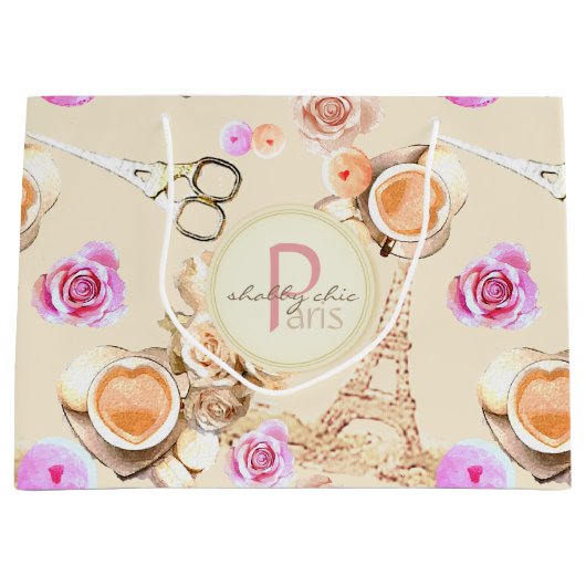Shabby Chic in Parijs Groot Cadeauzakje (Voorkant)
