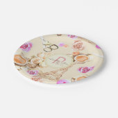 Shabby Chic in  Parijs Papieren Bordje (Gekanteld)