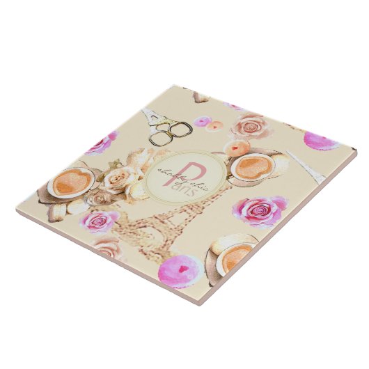 Shabby Chic in Parijs Tegeltje (Zijkant)