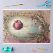 Shabby Chic, ingelijst papaver, gemengde medialage Tissuepapier (Craft)