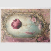 Shabby Chic, ingelijst papaver, gemengde medialage Tissuepapier (Voorkant)