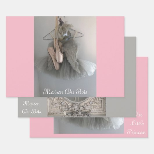 Shabby chic inpakpapier (Set)