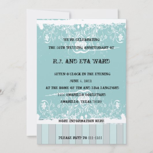 Shabby Chic Invitation Kaart (Voorkant)