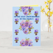 Shabby Chic Je bent de beste oma Kaart (Gele Bloem)