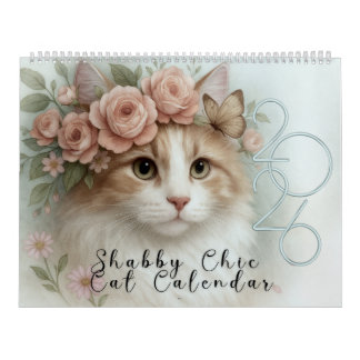 Shabby Chic Kattenkalender 2026 Kalender