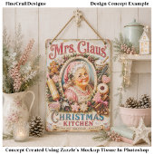 Shabby Chic Kerst Bakken Bord FQ7 Decoupage Tissuepapier