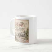  shabby chic kerst mok  (Voorkant links)