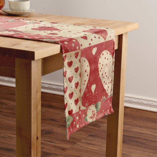 shabby chic korte tafelloper (Voorbeeld)