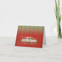 Shabby chic kroonluchter kerstvakantie naaien feestdagen kaart