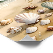  Shabby Chic kust kustmuur kunst Poster (Hoek)