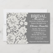 Shabby Chic Lace Bruids Douche Uitnodiging (Voorkant)