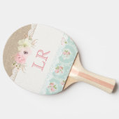 Shabby Chic  Lace & Burlap Rustic Land Tafeltennisbatje (Zijkant)
