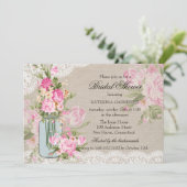  Shabby Chic Lace en Floral Vrijgezellenfeest Kaart (Staand voorkant)