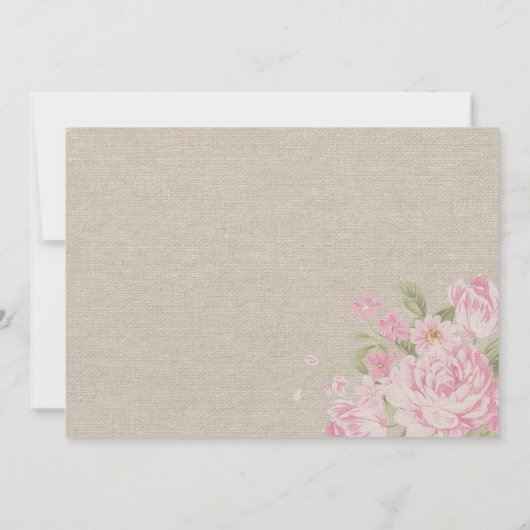  Shabby Chic Lace en Floral Vrijgezellenfeest Kaart (Achterkant)