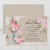  Shabby Chic Lace en Floral Vrijgezellenfeest Kaart (Voorkant / Achterkant)