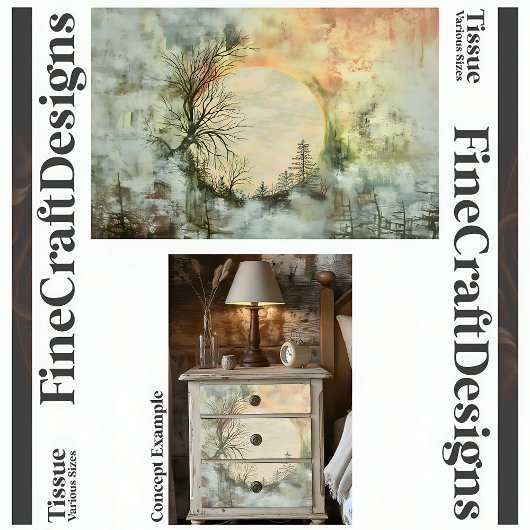 Shabby Chic  Landschap A3L Decoupage Tissuepapier