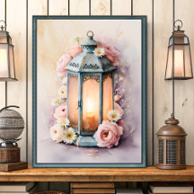  Shabby Chic Lantaarn Wall Art