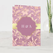 Shabby Chic Lavender Gold Floral Muslim Wedding (Achterkant)