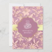 Shabby Chic Lavender Gold Floral Muslim Wedding Kaart (Voorkant)