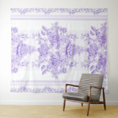 Shabby chic,lavender,toile,pattern,floral,Victoria Wandkleed (In Situ (horizontaal))