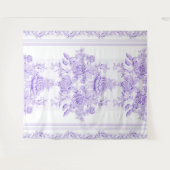 Shabby chic,lavender,toile,pattern,floral,Victoria Wandkleed (Voorkant (horizontaal))